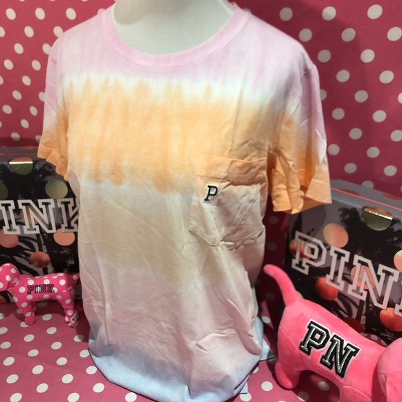 NWT VS PINK tie dye Campus Tee - Picture 3 of 4